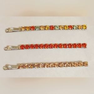 COPY - J.Crew Rhinestone Bobby-pin Barrettes in Coral, Pink, & Multi